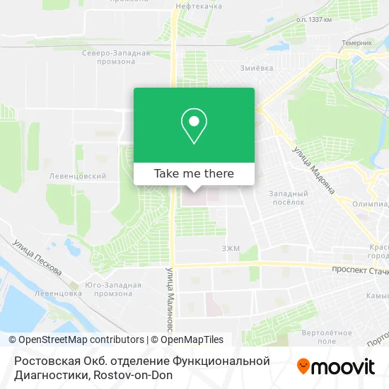 Ростовская Окб. отделение Функциональной Диагностики map