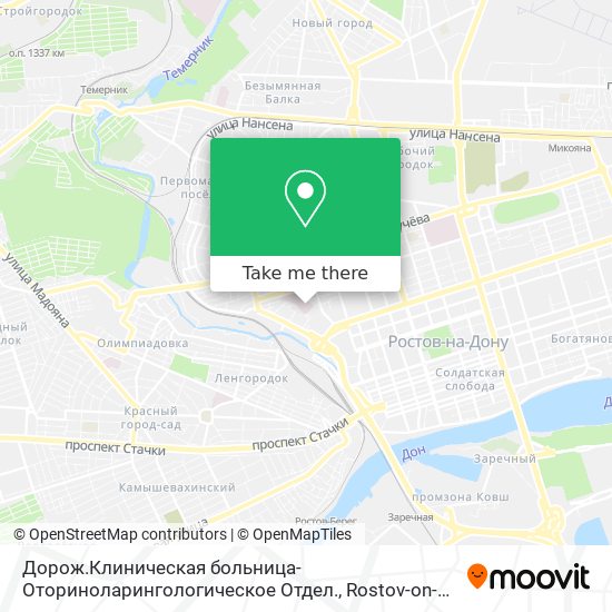 Дорож.Клиническая больница-Оториноларингологическое Отдел. map