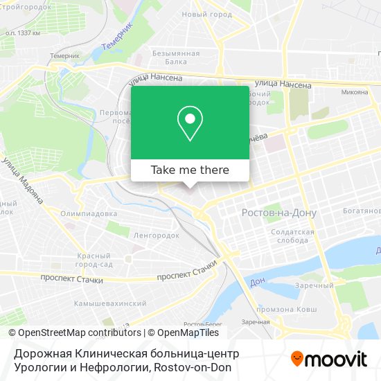 Дорожная Клиническая больница-центр Урологии и Нефрологии map