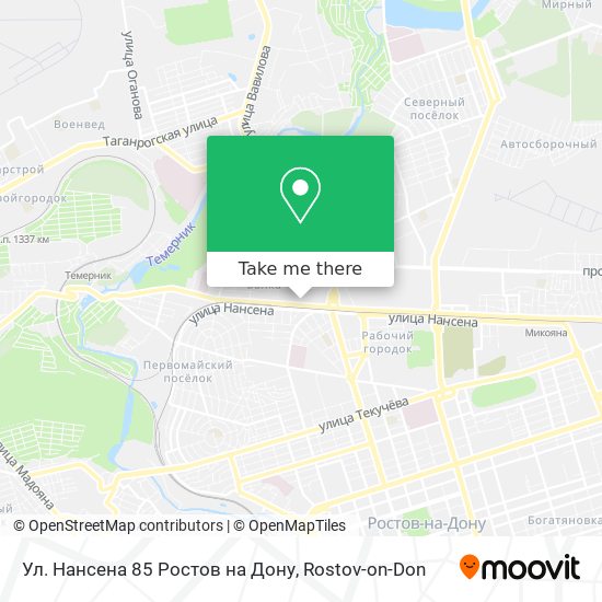 Ул. Нансена 85 Ростов на Дону map