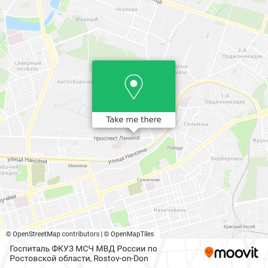Госпиталь ФКУЗ МСЧ МВД России по Ростовской области map