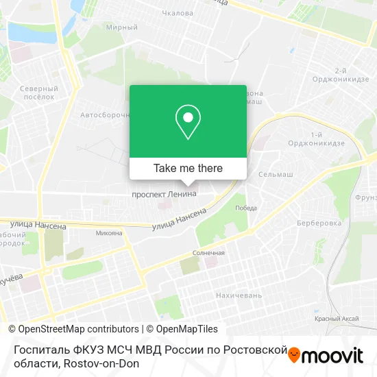 Госпиталь ФКУЗ МСЧ МВД России по Ростовской области map