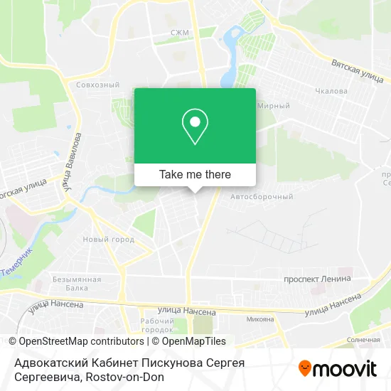 Адвокатский Кабинет Пискунова Сергея Сергеевича map