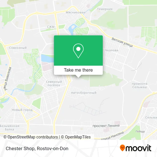Chester Shop map