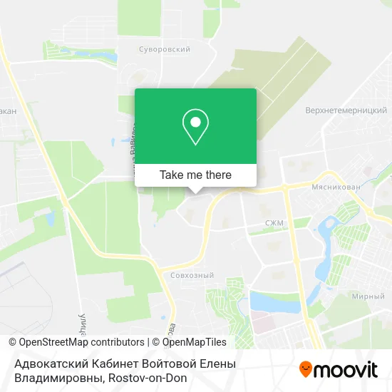 Адвокатский Кабинет Войтовой Елены Владимировны map