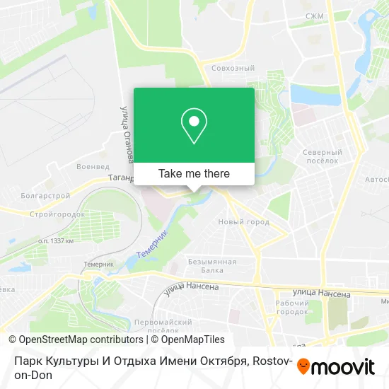 Парк Культуры И Отдыха Имени Октября map