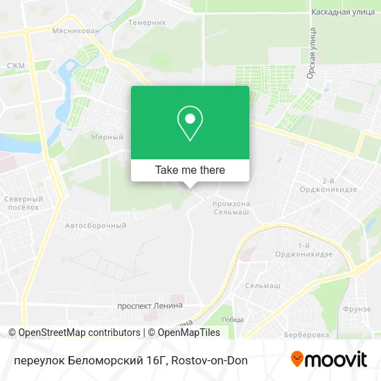 переулок Беломорский 16Г map