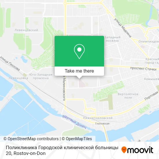 Поликлиника Городской клинической больницы 20 map