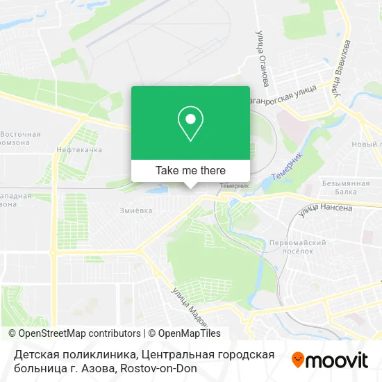 Детская поликлиника, Центральная городская больница г. Азова map