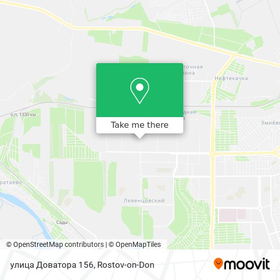 улица Доватора 156 map