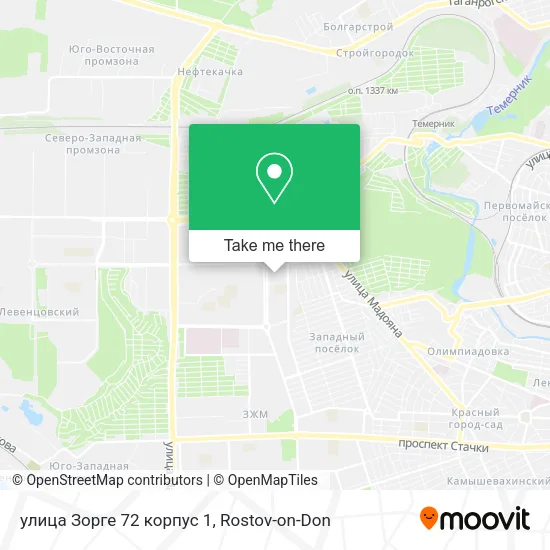 улица Зорге 72 корпус 1 map