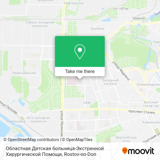 Областная Детская больница-Экстренной Хирургической Помощи map