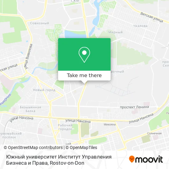 Южный университет Институт Управления Бизнеса и Права map