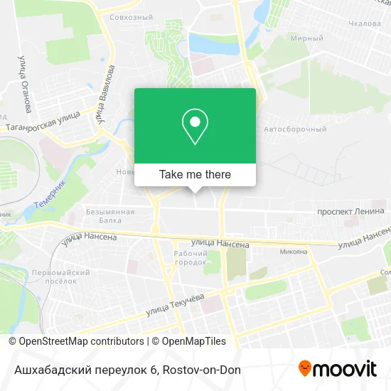 Ашхабадский переулок 6 map