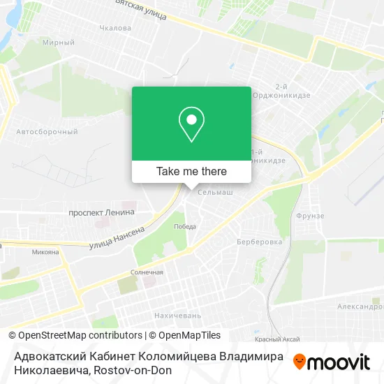 Адвокатский Кабинет Коломийцева Владимира Николаевича map