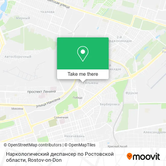 Наркологический диспансер по Ростовской области map