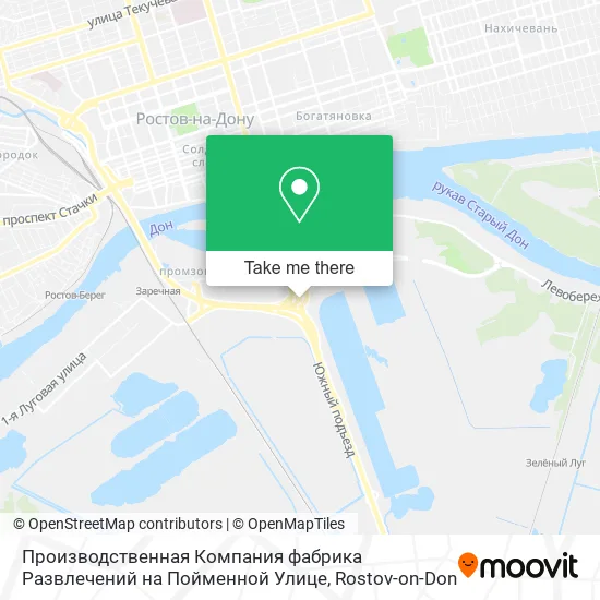 Производственная Компания фабрика Развлечений на Пойменной Улице map