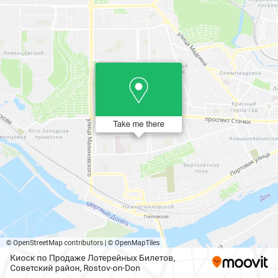 Киоск по Продаже Лотерейных Билетов, Советский район map