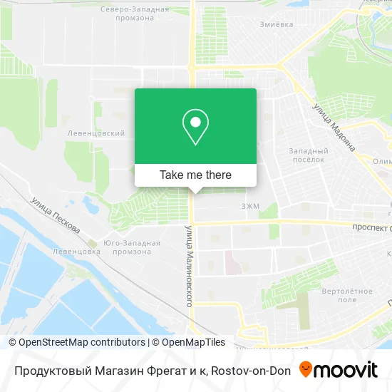 Продуктовый Магазин Фрегат и к map