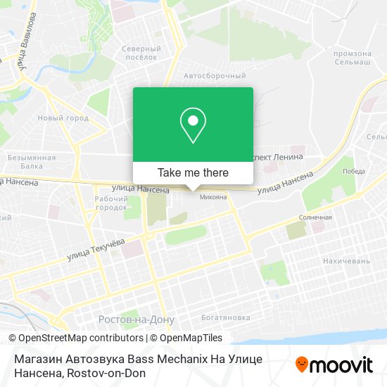 Магазин Автозвука Bass Mechanix На Улице Нансена map