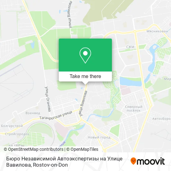 Бюро Независимой Автоэкспертизы на Улице Вавилова map