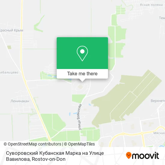 Суворовский Кубанская Марка на Улице Вавилова map