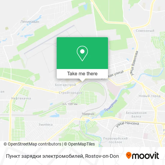 Пункт зарядки электромобилей map