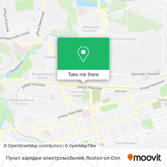 Пункт зарядки электромобилей map