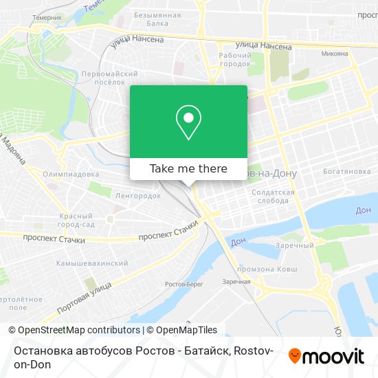 Остановка автобусов Ростов - Батайск map