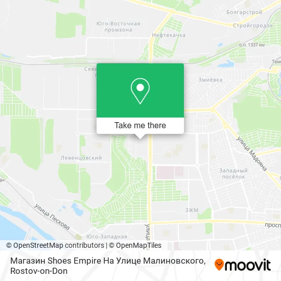 Магазин Shoes Empire На Улице Малиновского map