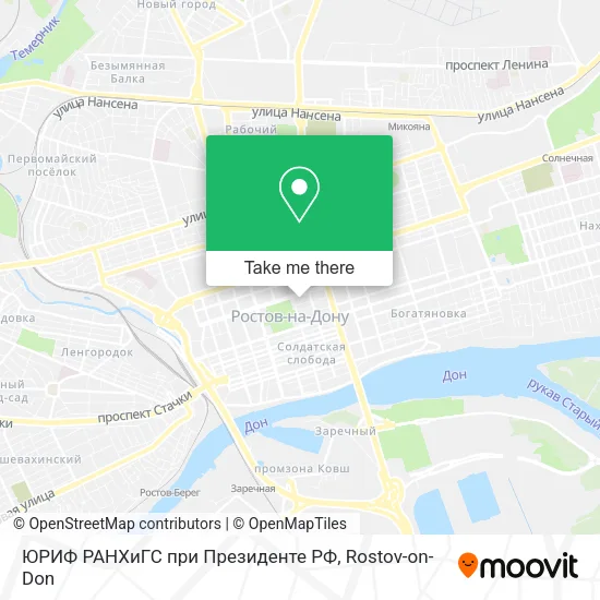 ЮРИФ РАНХиГС при Президенте РФ map