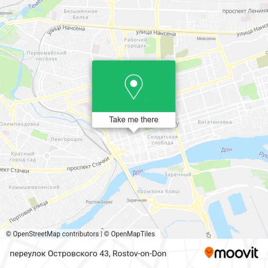 переулок Островского 43 map