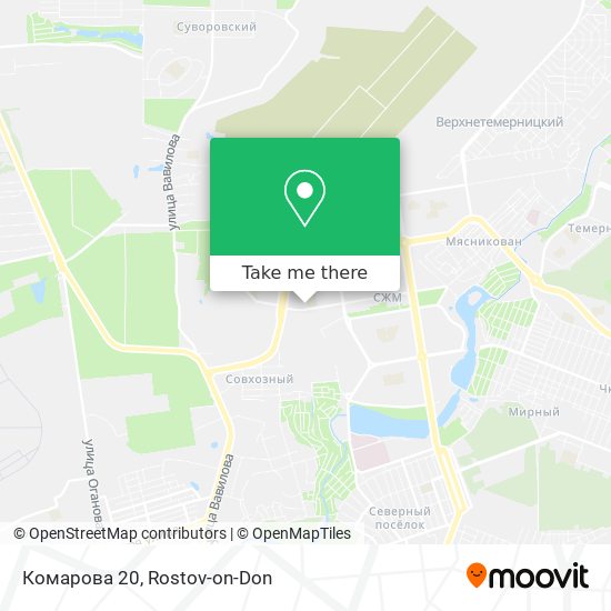 Комарова 20 map
