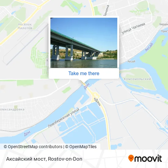 Аксайский мост map