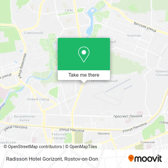 Radisson Hotel Gorizont map