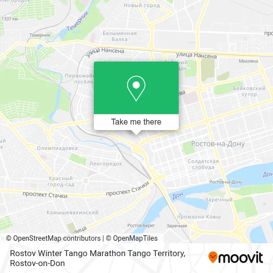 Rostov Winter Tango Marathon Tango Territory map