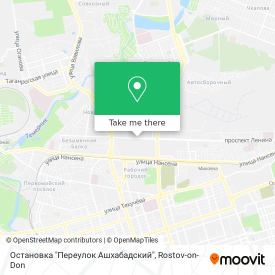 Остановка "Переулок Ашхабадский" map