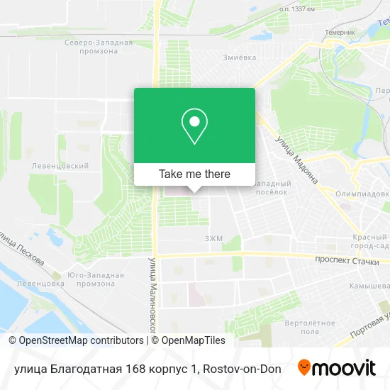 улица Благодатная 168 корпус 1 map