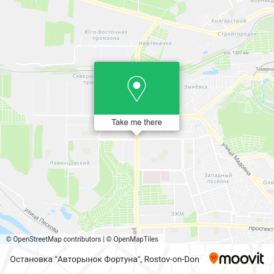 Остановка "Авторынок Фортуна" map
