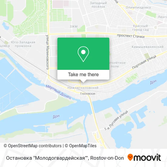 Остановка "Молодогвардейская"" map