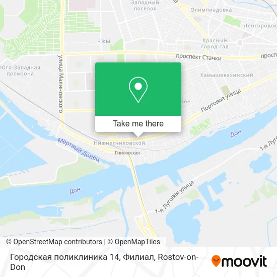 Городская поликлиника  14, Филиал map