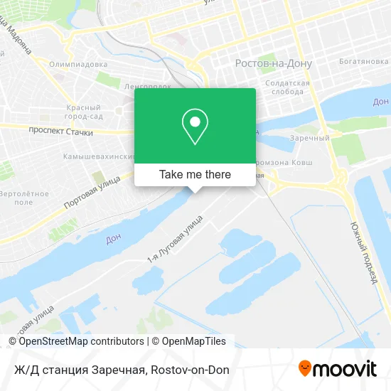 Ж/Д станция Заречная map