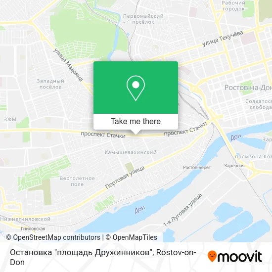Остановка "площадь Дружинников" map