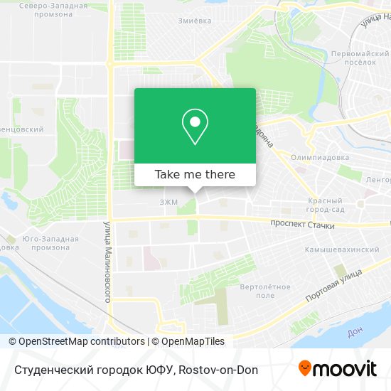 Студенческий городок ЮФУ map