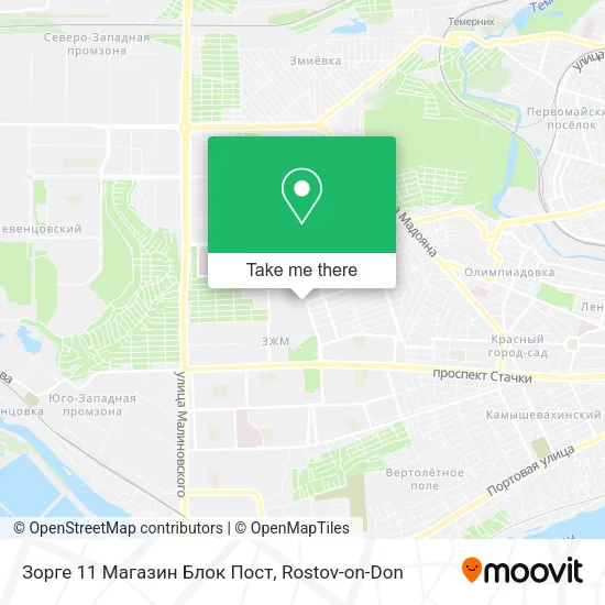 Зорге 11 Магазин Блок Пост map