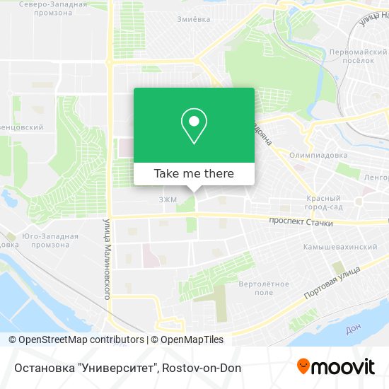 Остановка "Университет" map