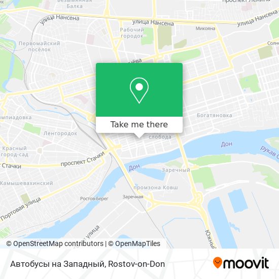 Автобусы на Западный map