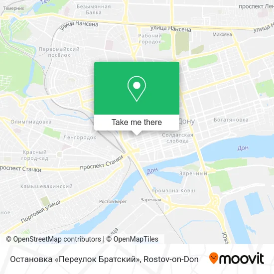 Остановка «Переулок Братский» map
