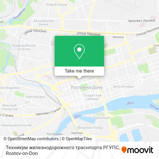 Техникум железнодорожного траснпорта РГУПС map