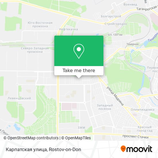 Карпатская улица map